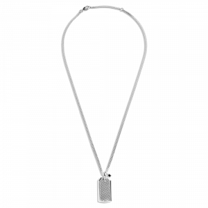 Shinola Ribbed Tag Necklace