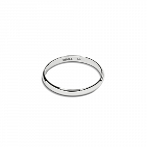 Shinola 2mm Round White Gold Band