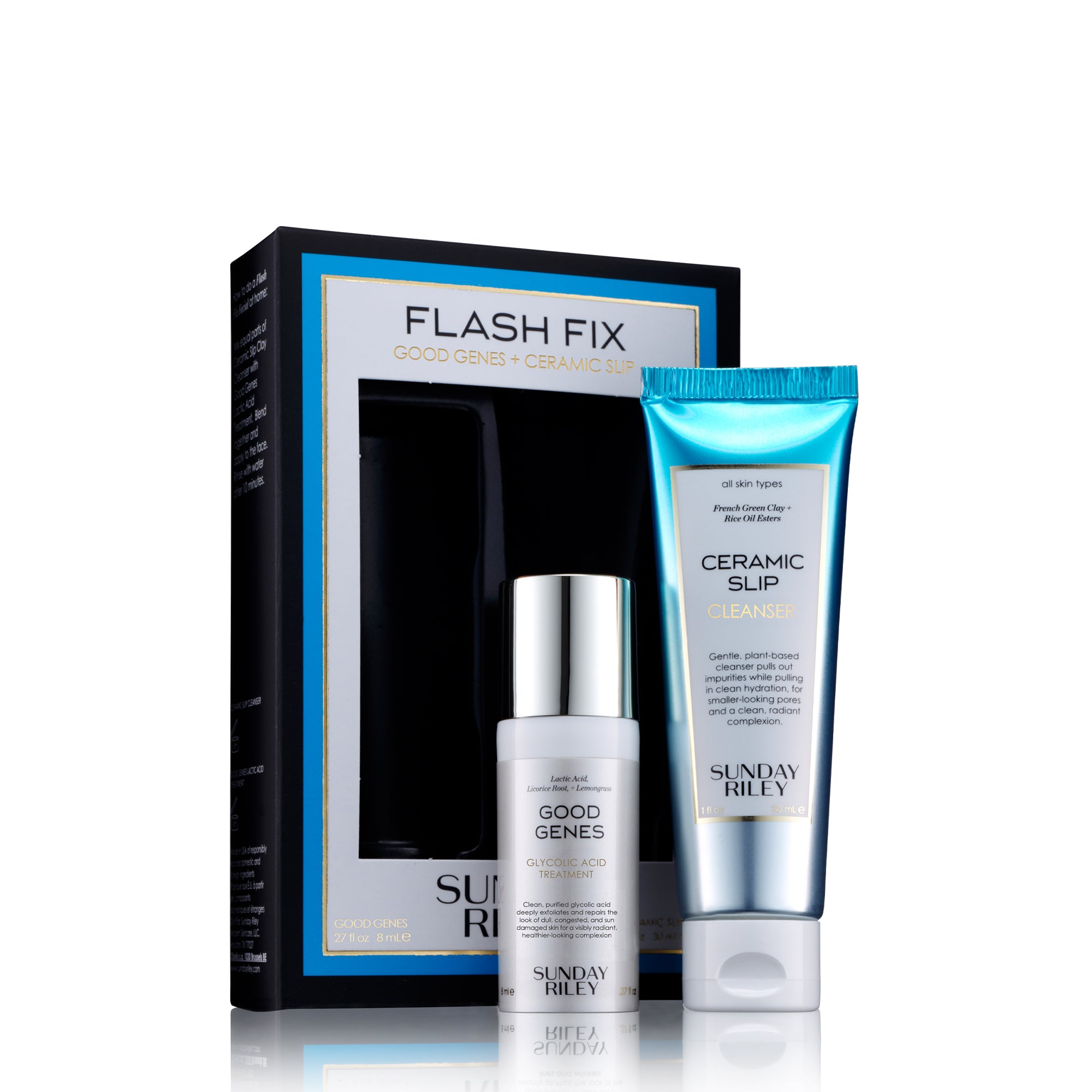 Sunday Riley Flash Fix Good Genes and Ceramic Slip Kit (Glycolic Acid Version)