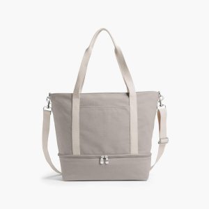 Loandsons Catalina Deluxe Tote - Eco Friendly Canvas - Dove Grey