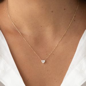 Linjer Heart-Shaped Lab Grown Diamond Necklace 14k Gold (0.75 ct tw) - Rene