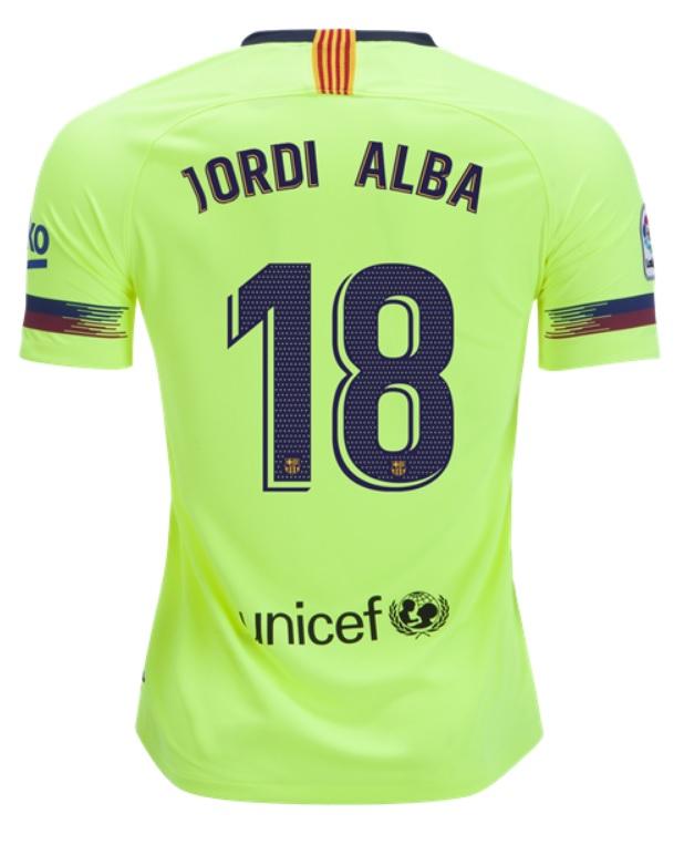 Soccer Jersey Club Jordi Alba FC Barcelona 18/19 Away Jersey