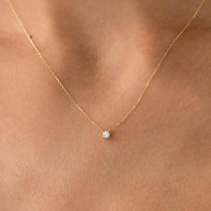Linjer Lab Grown Diamond Pendant Necklace 10k Gold - Johanne