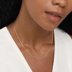 Linjer Tinsel Chain Necklace 14k Gold - Embla