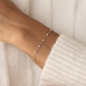 Linjer Lab Grown Diamond Bracelet White Gold - Lyra