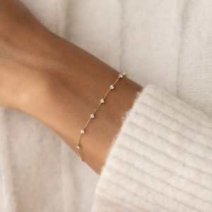 Linjer Lab Grown Diamond Bracelet 14k Gold - Lyra