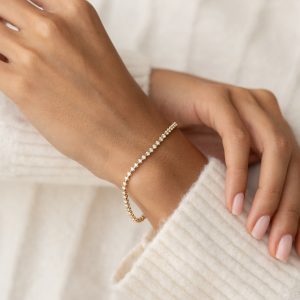 Linjer Lab Grown Diamond Tennis Bracelet 14k Gold (1.5 - 1.62 ct tw) - Mirella