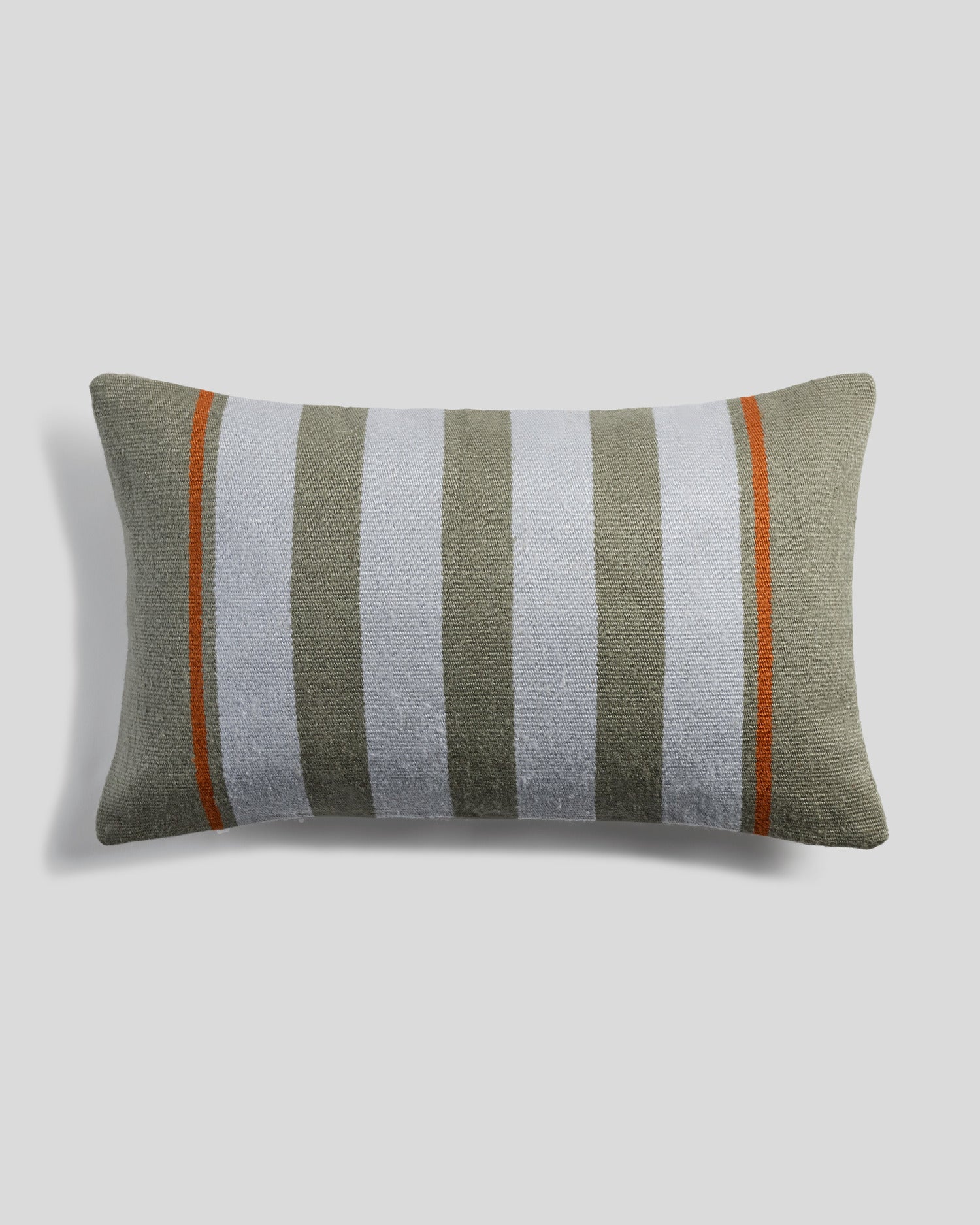 Parachute Kilim Mini Lumbar Pillow Cover (Moss and Sky)