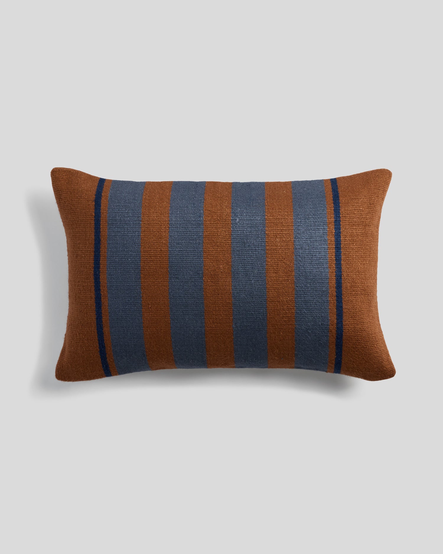 Parachute Kilim Mini Lumbar Pillow Cover (Tobacco and Dusk)