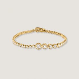 Kinn Studio Naomi Graduated Tennis Bracelet Yellow Gold
