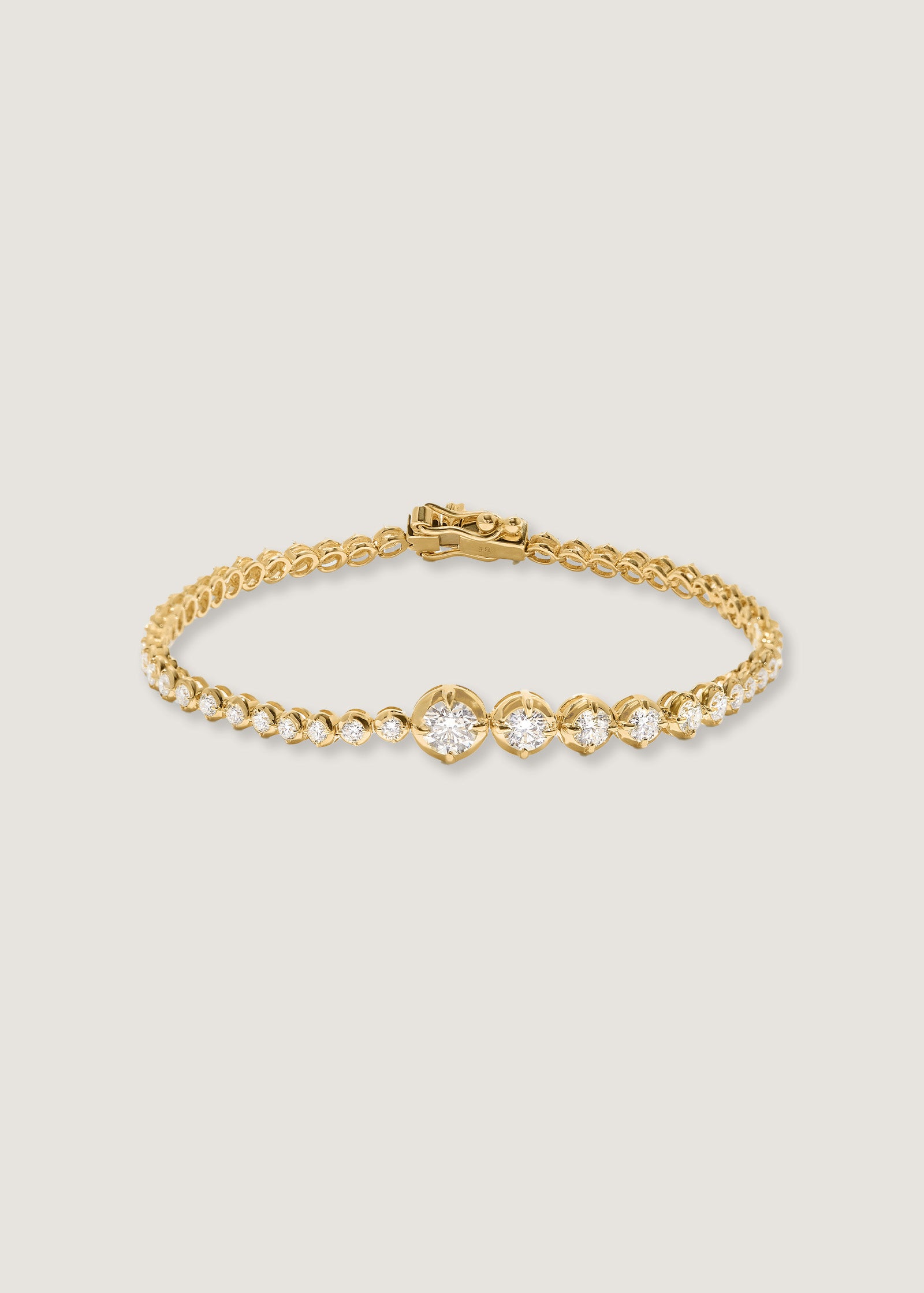 Kinn Studio Naomi Graduated Tennis Bracelet Yellow Gold