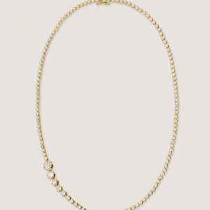 Kinn Studio Naomi Graduated Tennis Necklace Yellow Gold