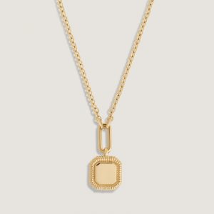 Kinn Studio Oria Ribbed Octagon Necklace