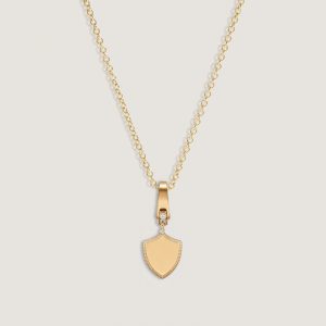Kinn Studio Ace Shield Diamond Pendant Necklace