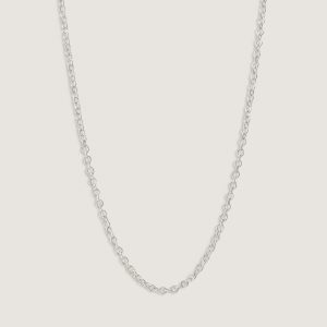 Kinn Studio Cable Rolo Chain Necklace Silver