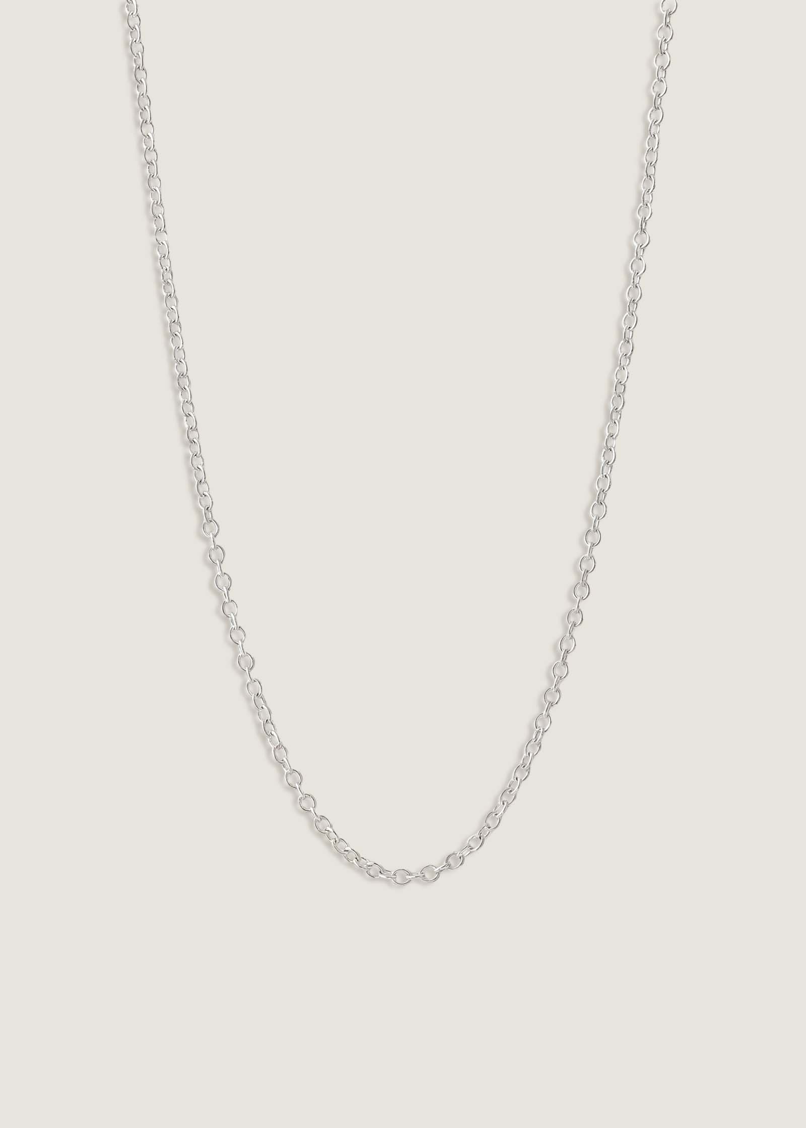 Kinn Studio Cable Rolo Chain Necklace Silver