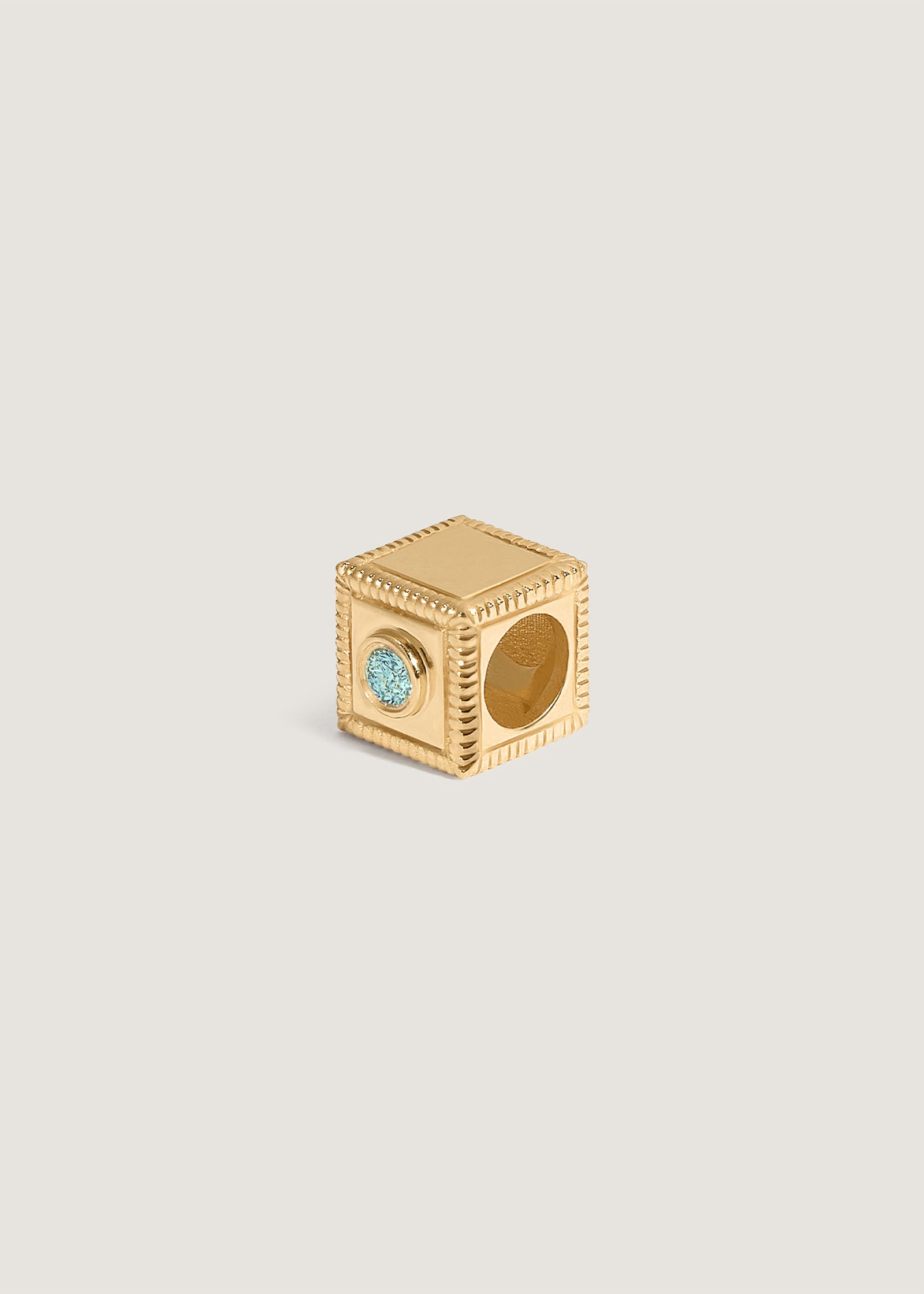 Kinn Studio Chapter Custom Birthstone Charm Aquamarine