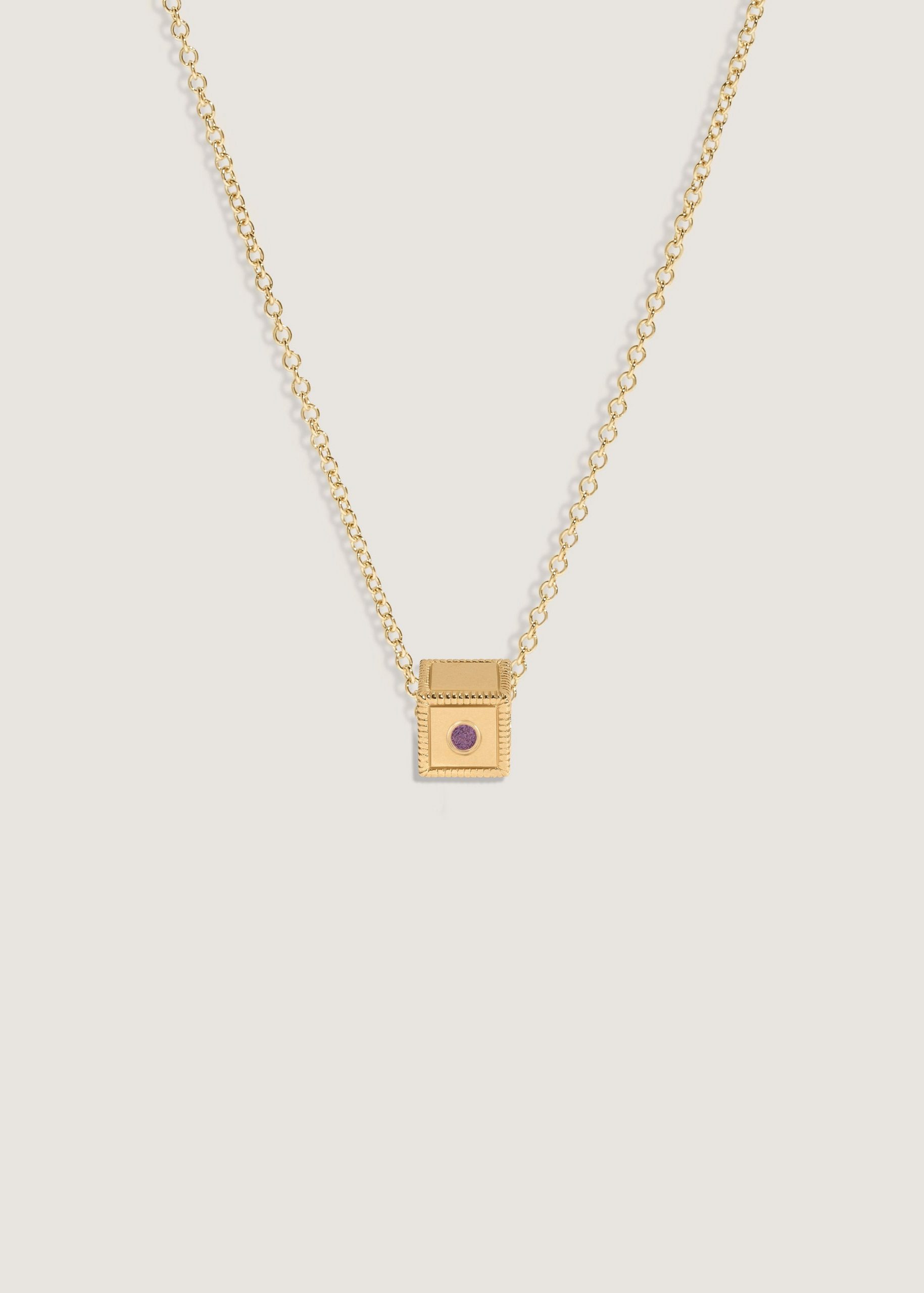 Kinn Studio Chapter Custom Birthstone Charm Necklace Alexandrite