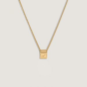 Kinn Studio Chapter Custom Birthstone Charm Necklace Peridot