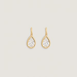 Kinn Studio Harper 2ctw Pear Drop Earrings Yellow Gold