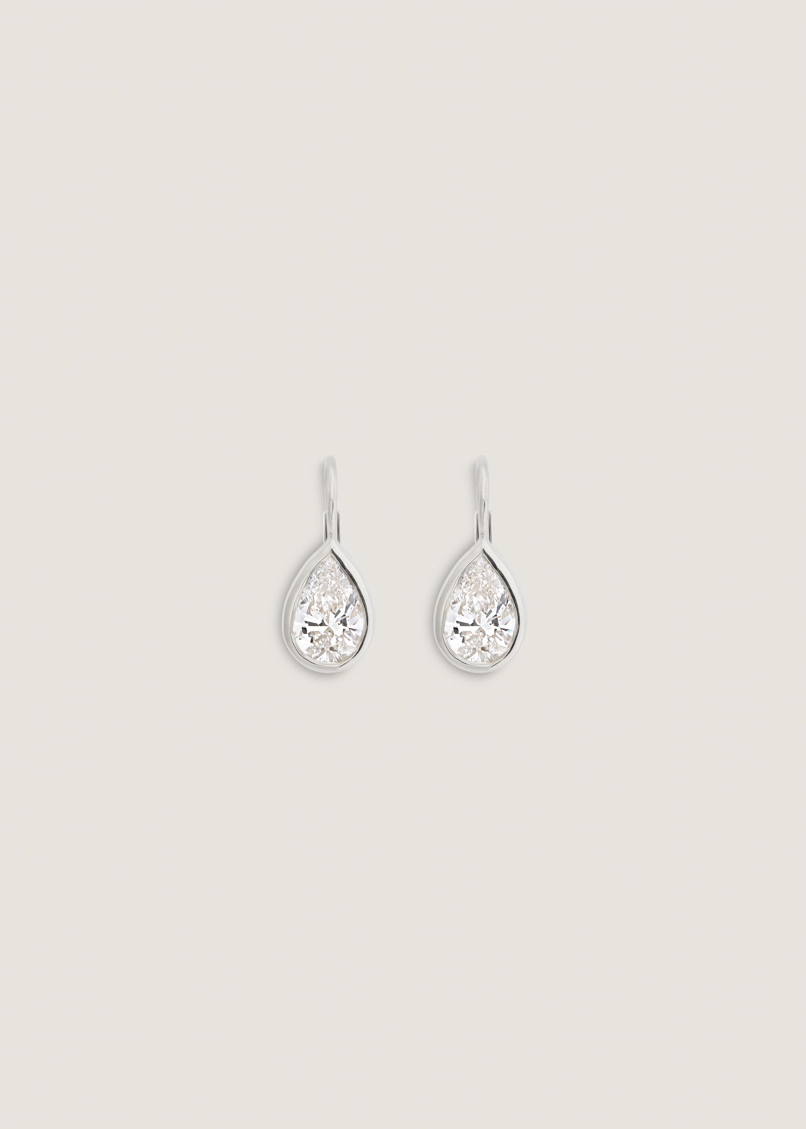 Kinn Studio Harper 2ctw Pear Drop Earrings White Gold