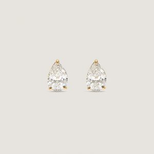 Kinn Studio June Pear Diamond Stud Earrings