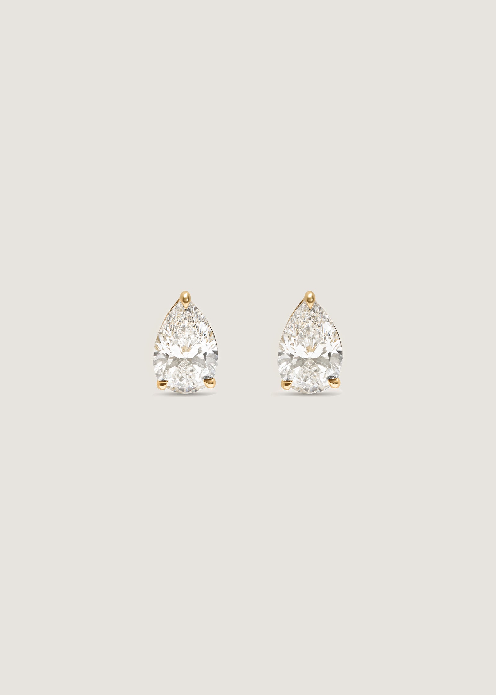 Kinn Studio June Pear Diamond Stud Earrings