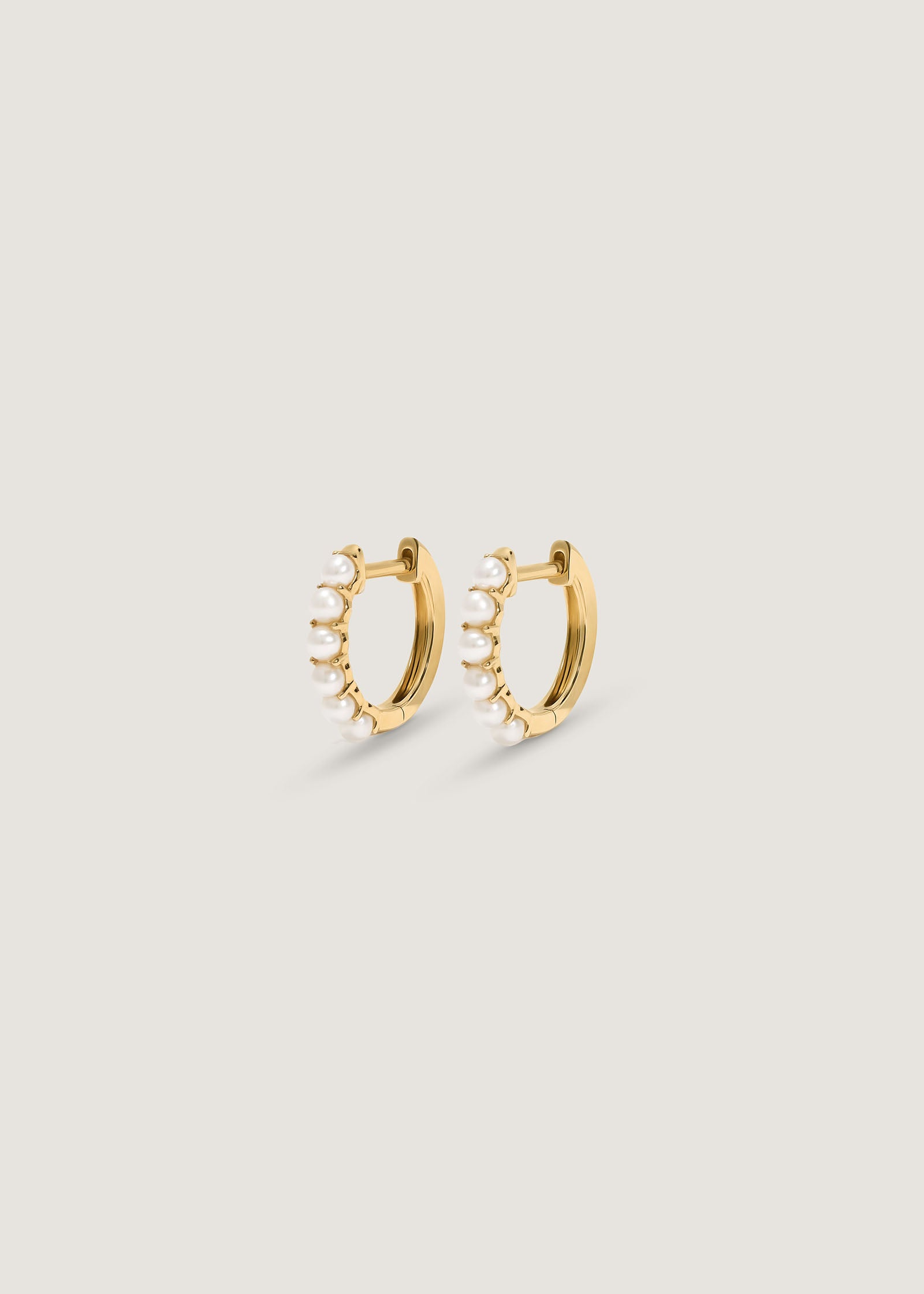 Kinn Studio Marina Pearl Huggie Earrings