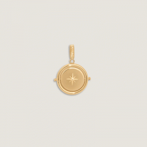 Kinn Studio Round North Star Birthstone Pendant