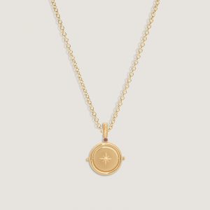 Kinn Studio Round North Star Birthstone Necklace Alexandrite