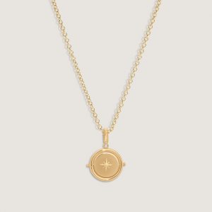 Kinn Studio Round North Star Birthstone Necklace