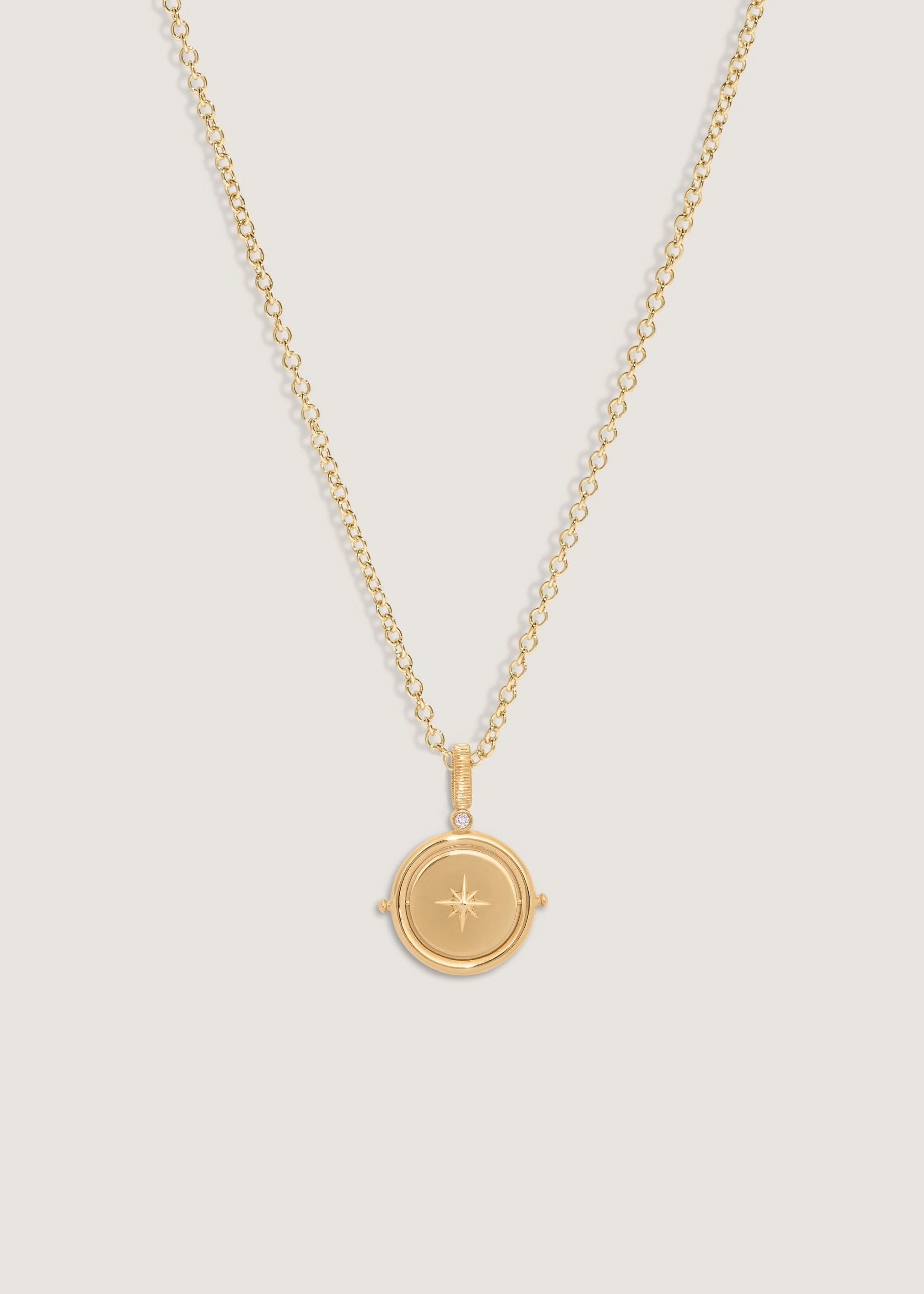 Kinn Studio Round North Star Birthstone Necklace