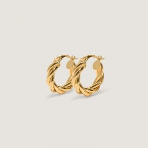 Kinn Studio Petite Taylor Twist Hoop Earrings