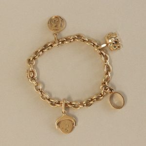 Kinn Studio Vintage 18k Gold Cartier Charm Bracelet