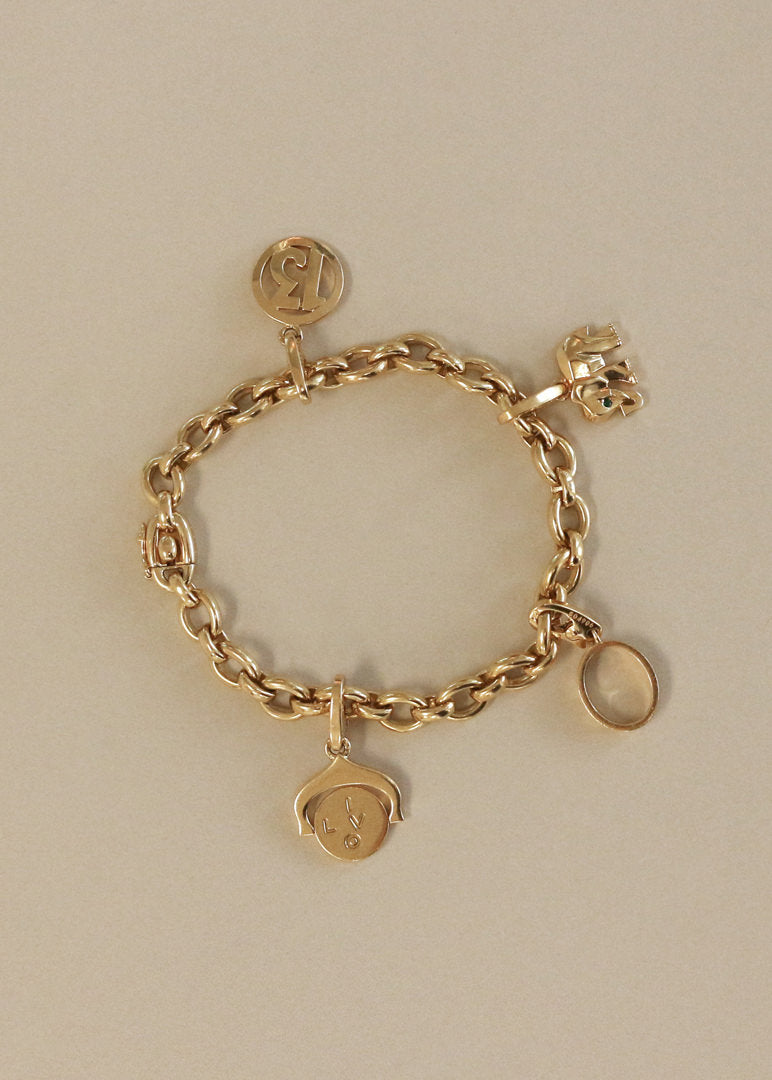Kinn Studio Vintage 18k Gold Cartier Charm Bracelet