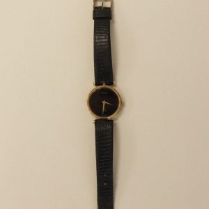 Kinn Studio Vintage Gucci Leather Watch Black