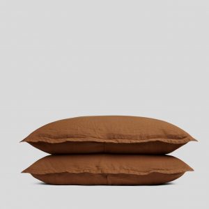 Parachute Linen Sham Set (Tobacco)