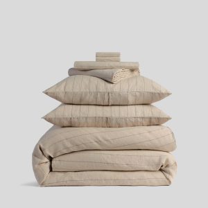 Parachute Linen Bundle - Bone Stripe K/CK