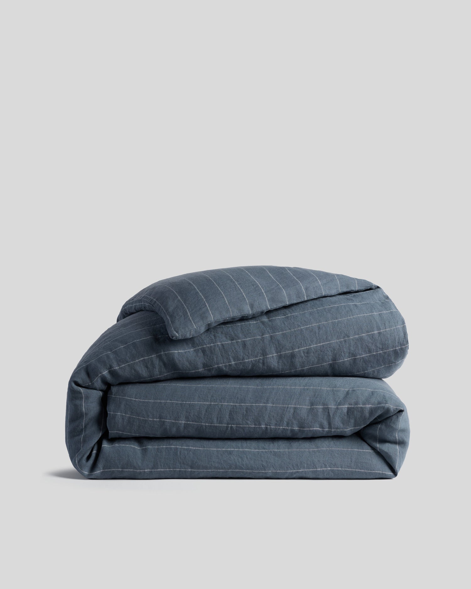 Parachute Linen Duvet Cover (Dusk Stripe)