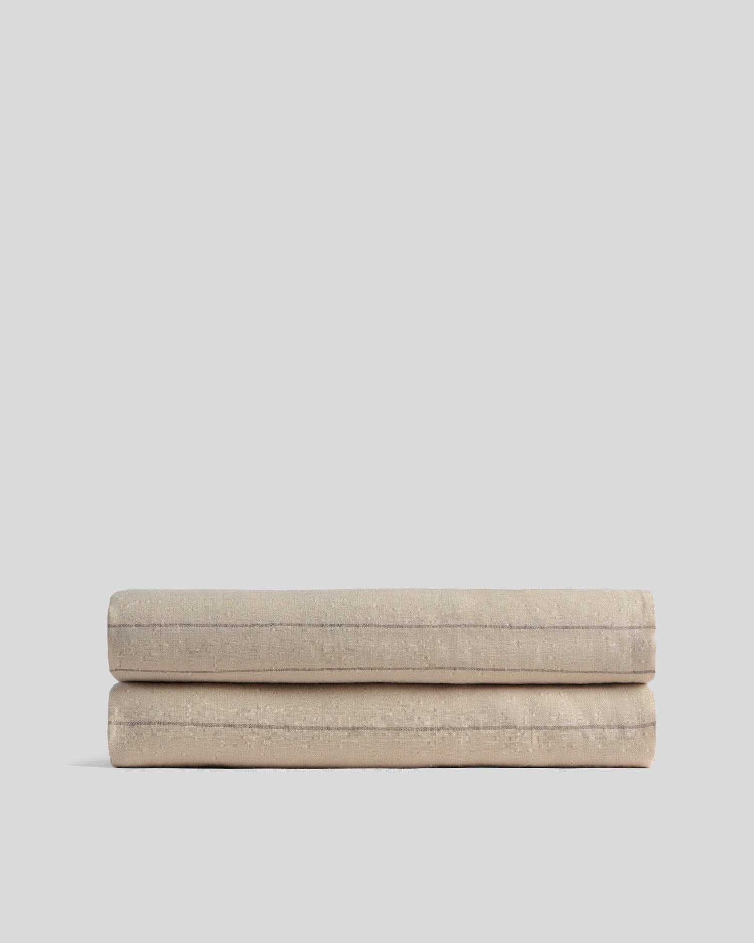 Parachute Linen Fitted Sheet (Bone Stripe)
