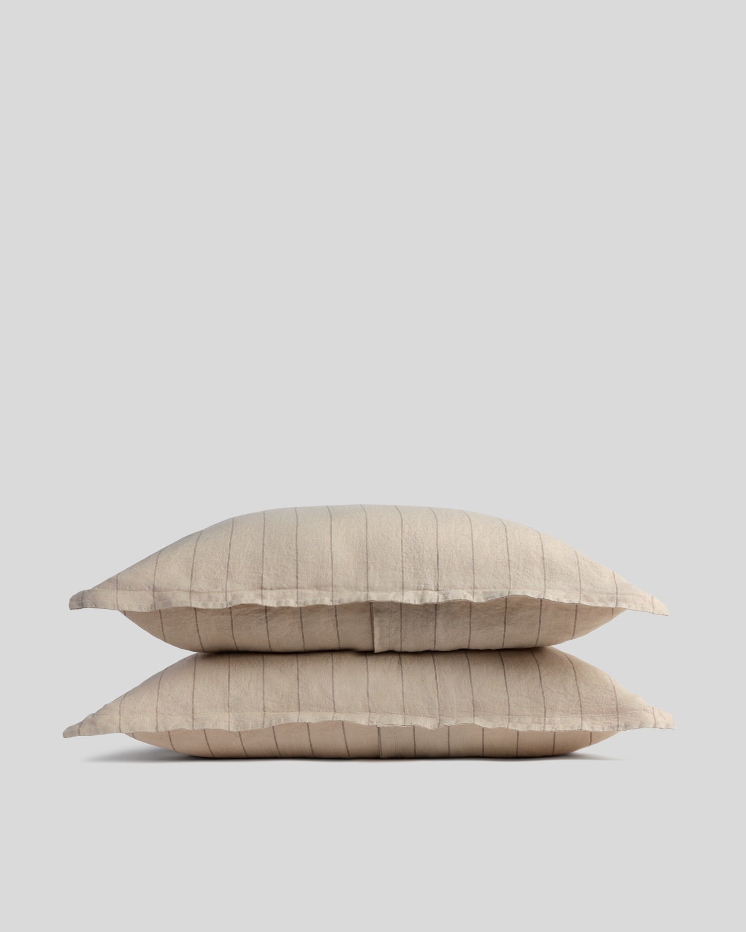 Parachute Linen Sham Set (Bone Stripe)