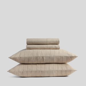 Parachute Linen Sheet Set - Bone Stripe K/CK