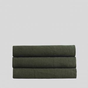 Parachute Linen Top Sheet - Evergreen