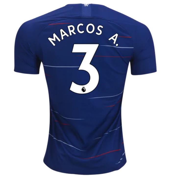 Soccer Jersey Club Chelsea Marcos.A Home Jersey 2018/19
