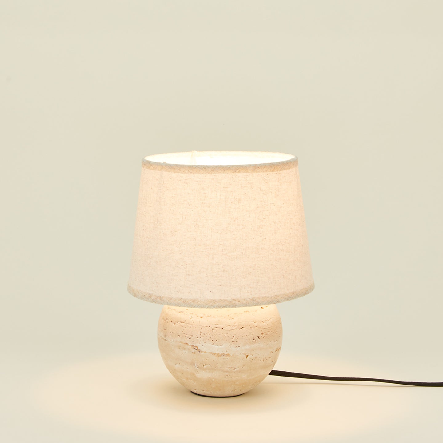 Hawkins New York Round Silee Travertine Lamp