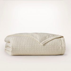 Bollandbranch Mosaic Waffle Duvet Cover - Cream/Oak