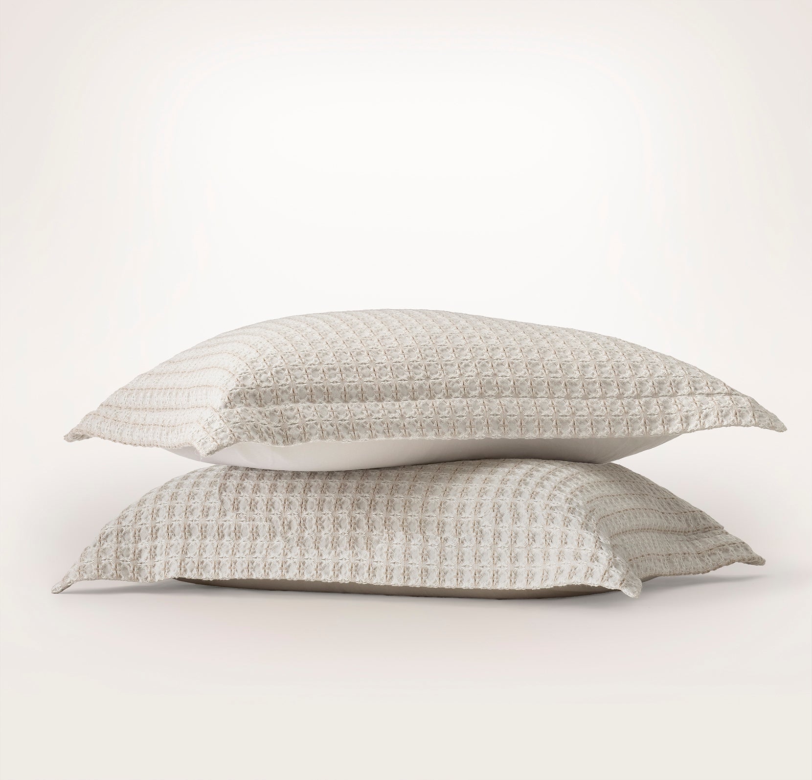 Bollandbranch Mosaic Waffle Duvet Sham Set - Mist/Cream/Oak
