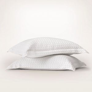 Bollandbranch Mosaic Waffle Duvet Sham Set - White/White