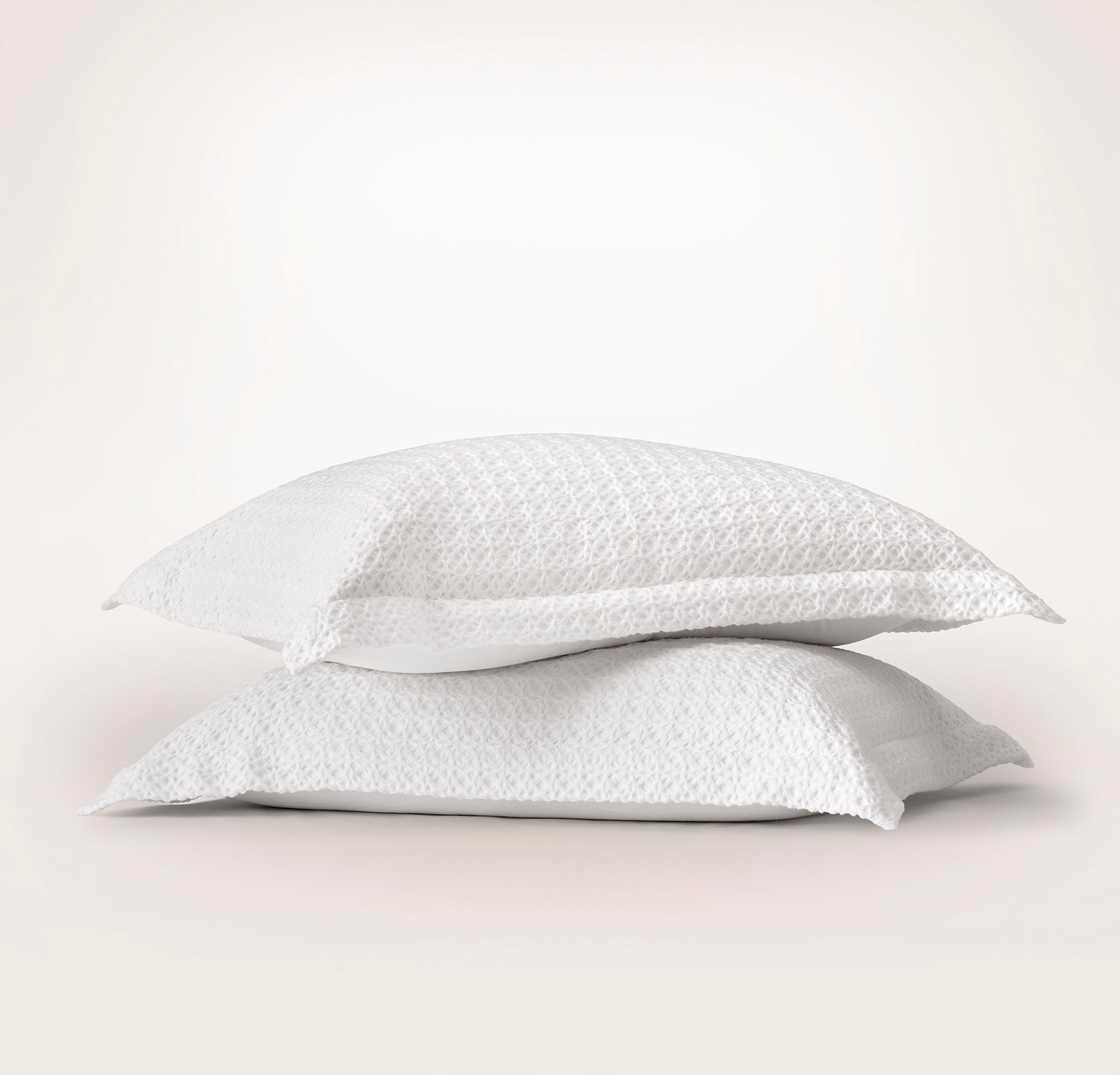 Bollandbranch Mosaic Waffle Duvet Sham Set - White/White