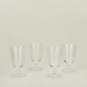 Hawkins New York Optic Goblet, Set of 4 - Clear